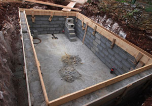 Construction piscine beton