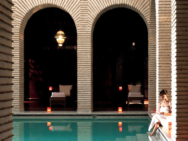 Piscine chauffée hotel selman Marrakech
