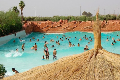 parque piscine oasiria marrakech