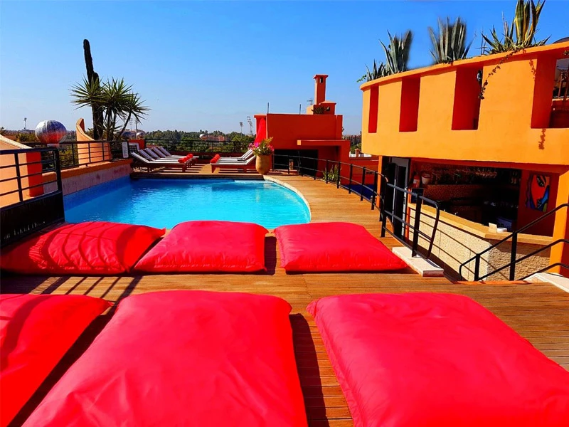 Hôtel piscine toit Marrakech